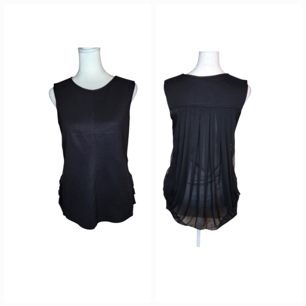 NEW Bailey 44 Black Tank with Sheer Silk Back Size Small
